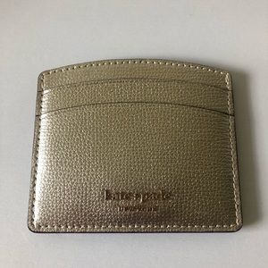 Kate Spade Gold Card Holder NWOT